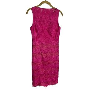 Sue Wong Hot Pink Lace Cocktail Dress 2
